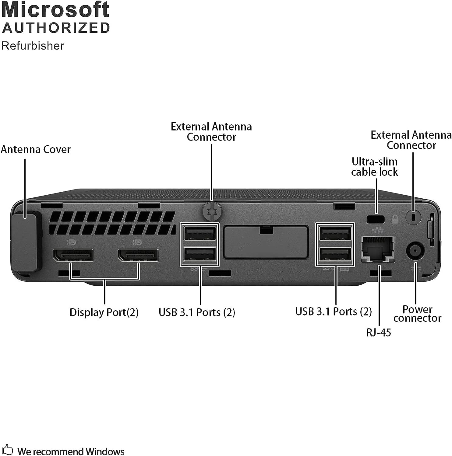 HP EliteDesk 800 G4 Tiny Business PC, Intel i5-8500T 3.5GHz, 16GB