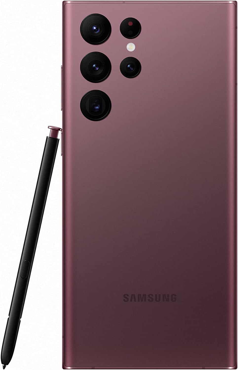 Samsung Galaxy S22 Ultra 5G 512GB Unlocked - Burgundy (Renewed)