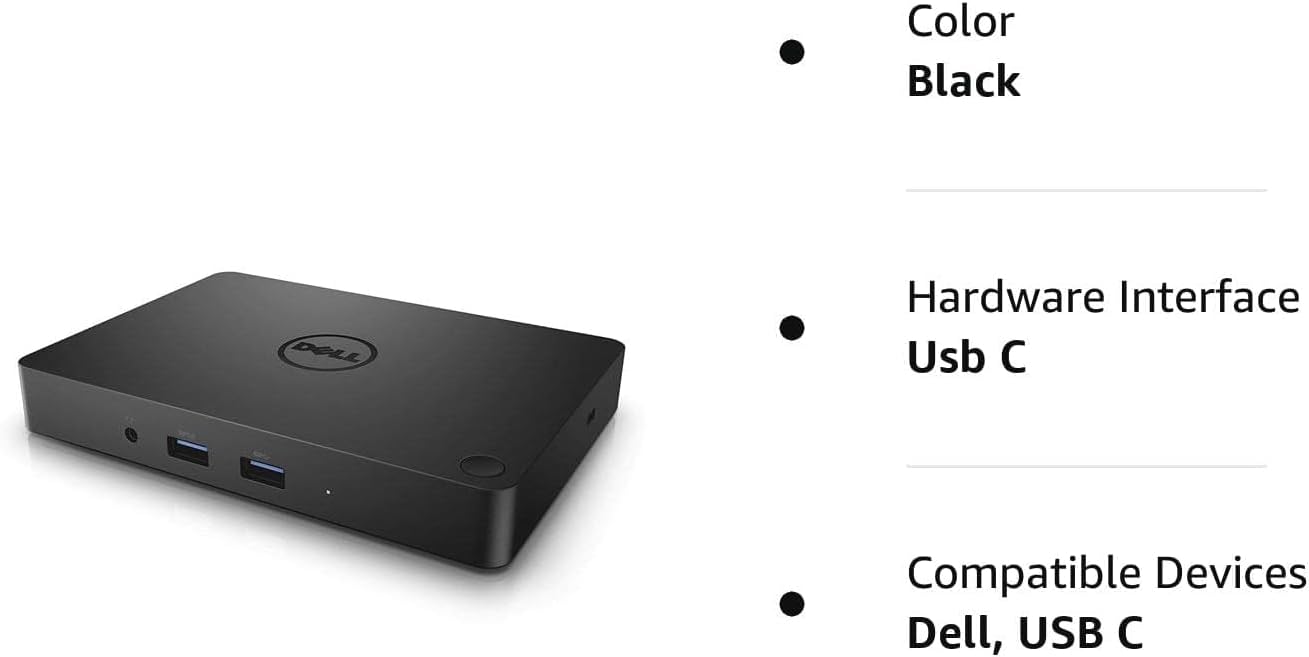 Wd15 Dell Universal Dock WD15 Docking Station with 130W Adapter, USB C to H ...