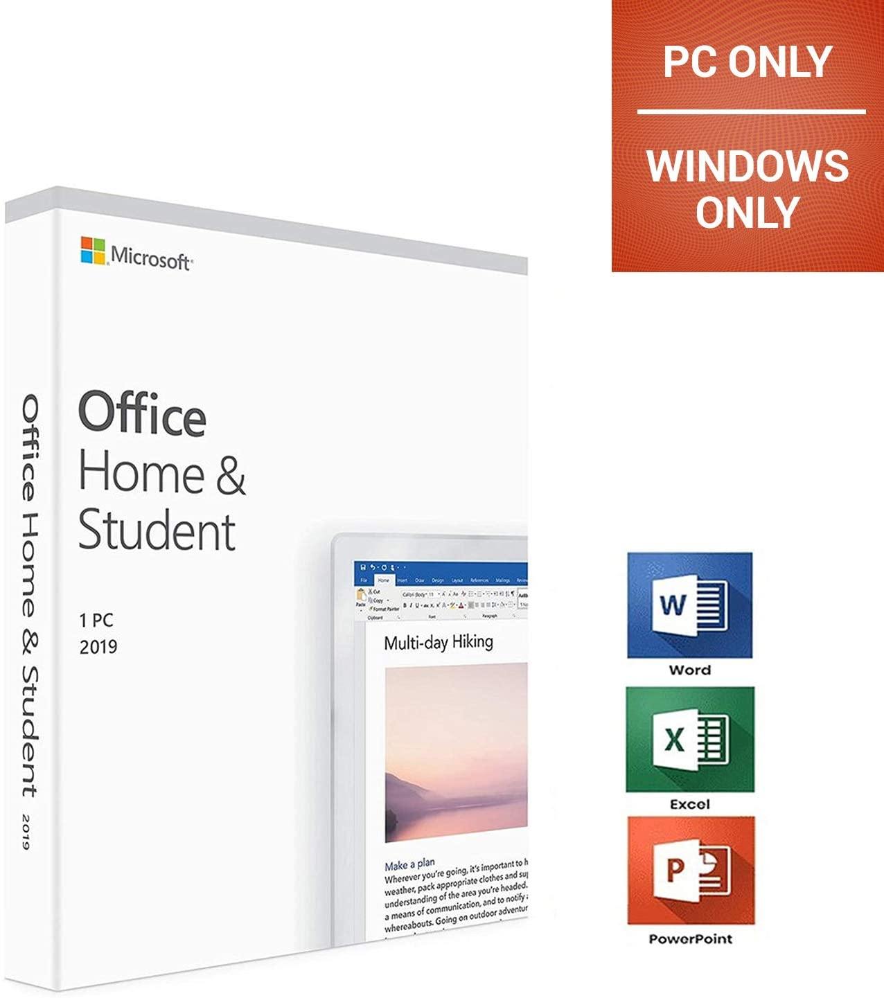 Microsoft Office Home and Student 2019 | 1 person, Windows 10 PC/Mac Key Card, English - Atlas Computers & Electronics 